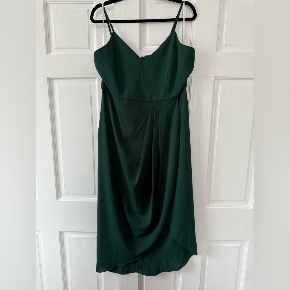 Lulu's Forest Green Midi Dress